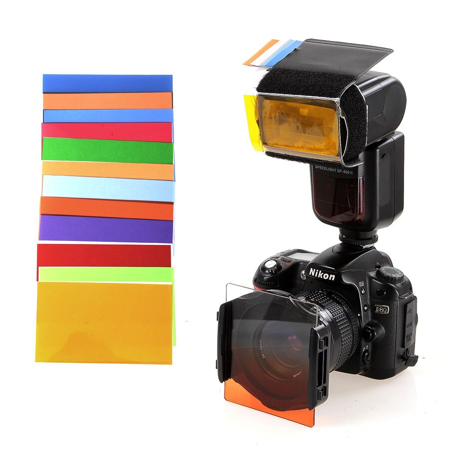 Difusor de luz de Flash de cámara, de tarjeta de Color para Softbox Nikon, Canon, Sony, Yongnuo, YN-460 II, YN-465, YN-468 II, YN565E, Speedlite