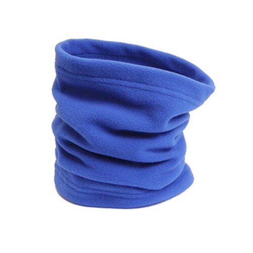 Polar Fleece Neck Tube Ear Warmer Gaiter Face Mask Headband Winter Thermal Warm Scarf for Camping Hiking Headwear Beanie Hat Cap: Blue