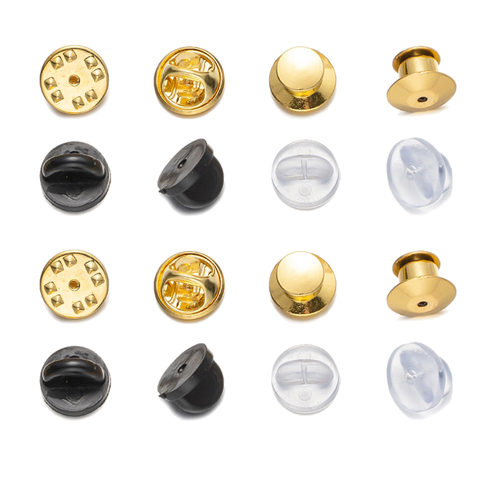 45Pcs/Box Metal Safety Locking Pin Back Brooch Badge Holder Butterfly Pins Badge Clasps DIY Jewellery Making Craft Accessories