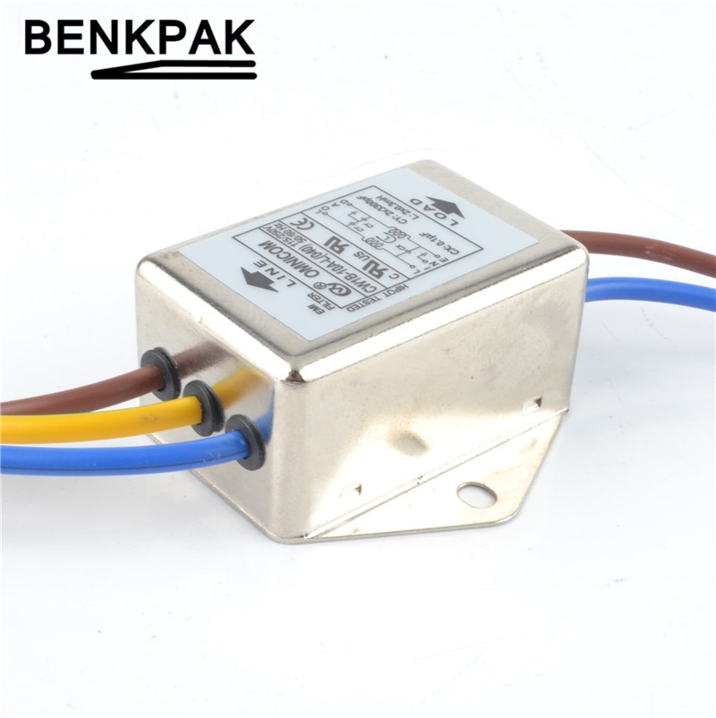3er Set EMI Filter CW1B-10A-L Einphasen Netzfilter 250V 10A - Effektive Störungsunterdrückung Für Elektronik & Geräte