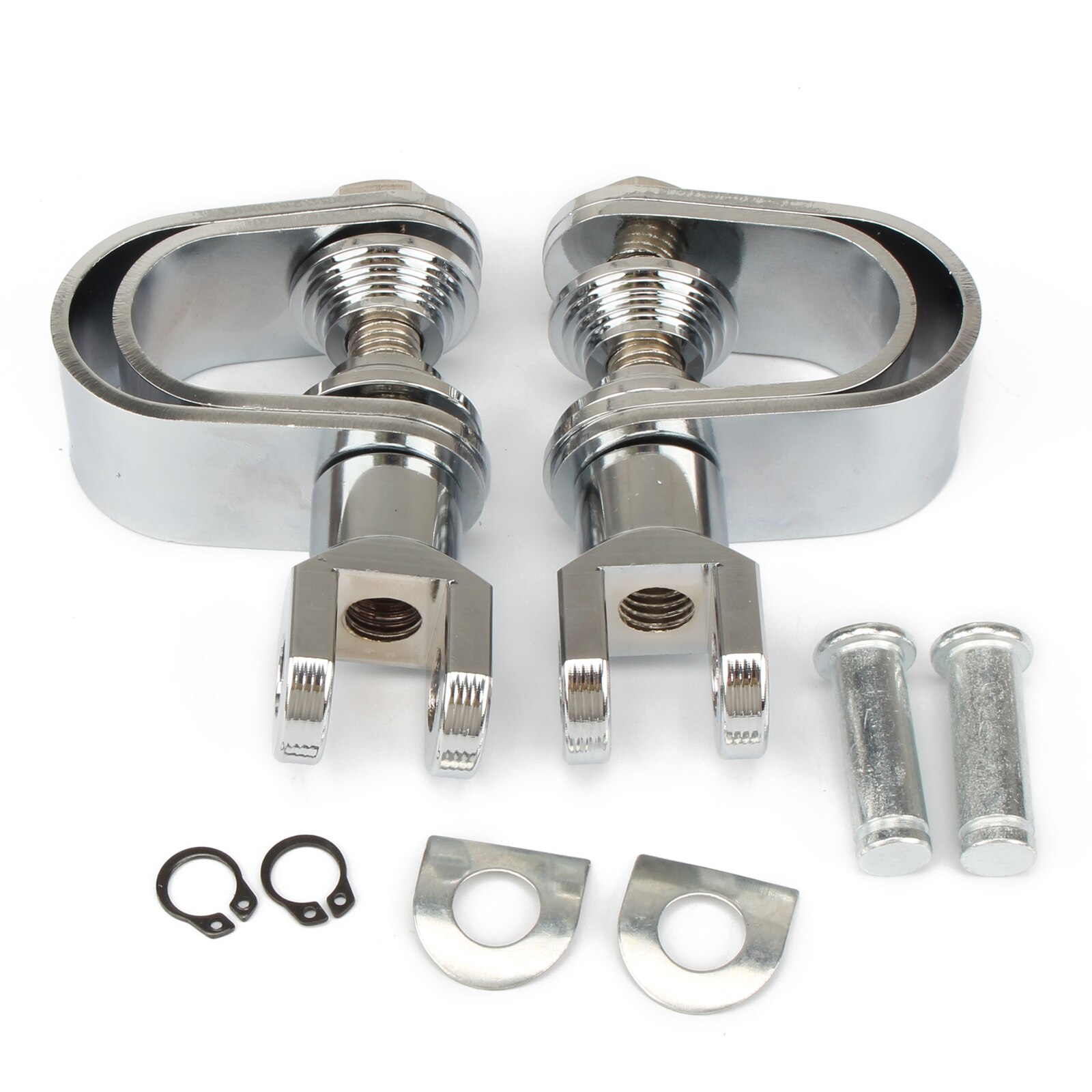 1.25'' Motorcycle Footrest Clamp Mount Highway Pegs Engine Crash Bars Guard Foot Pegs For Harley Sportster Dyna Chopper: B