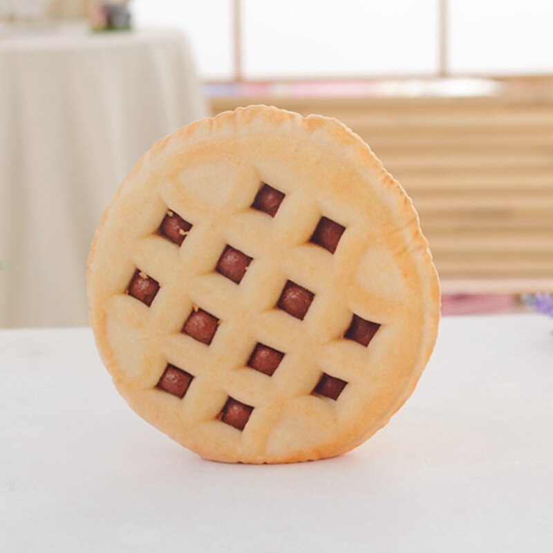 Simulation Pizza Biscuit Hamburger oreiller en peluche doux dessin animé restauration rapide pain Dog peluche poupée canapé chaise coussin drôles: Butter cookies(35cm)