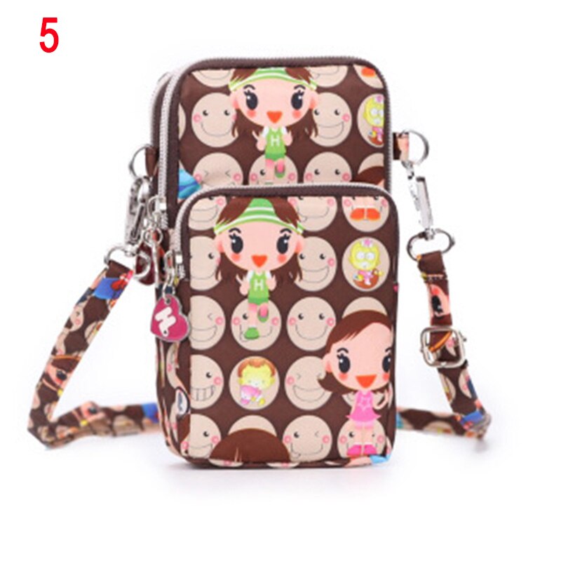 Crossbody carteira durável waterpoor moeda bolsa de telefone celular dos desenhos animados impresso mini bolsa de ombro 9x5x17.5cm: 5