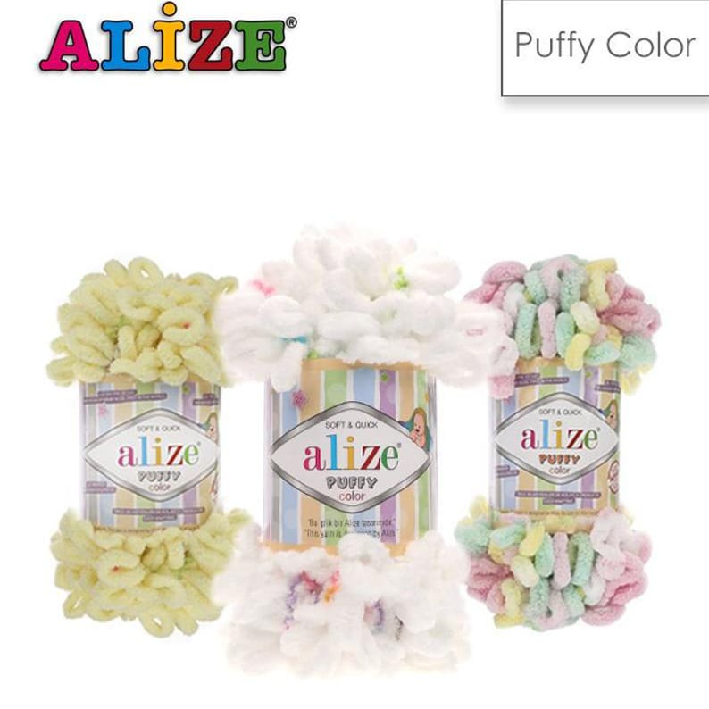 1 stk alize puffy farge garn løkke garn nyhet babygarn mykt og varmt babyteppegarn, fingerstrikk garn 1 nøste 1 x 100 gr-9mt