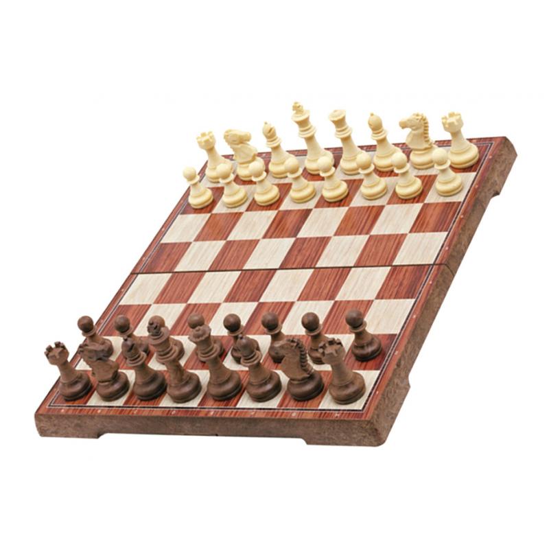 9.6x8.4" Plastic Chess Set Folding Chessboard International Chess Set