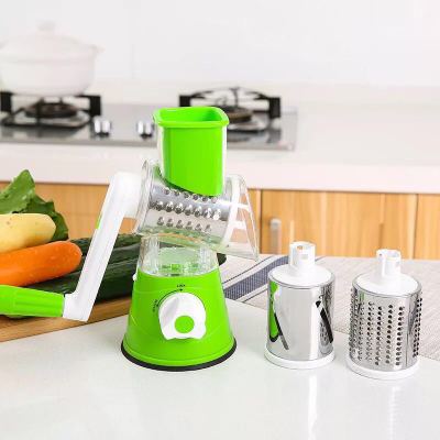 Kjøkkenmaskin blender grønnsakskutter rund mandoline skiver potet gulrot rivjern skiver hakkekniv kjøkkenverktøy: Grønn