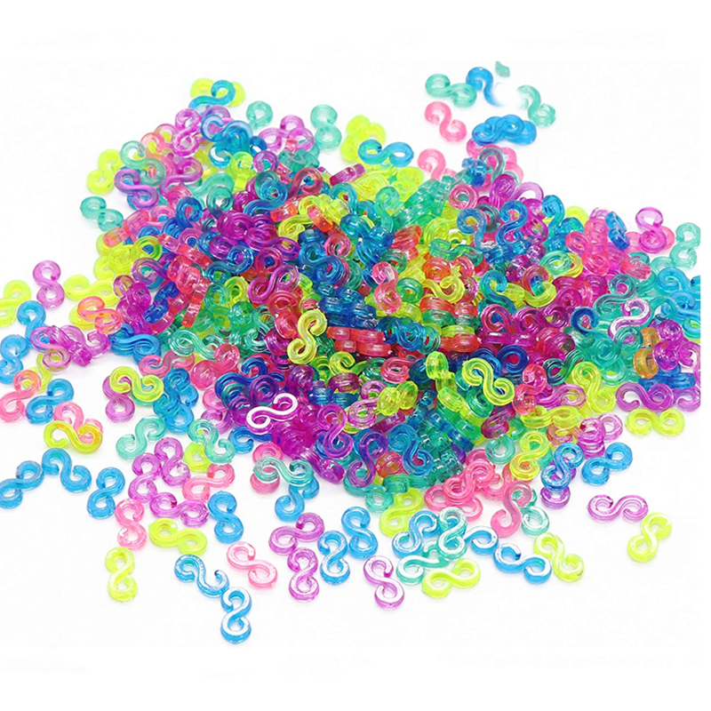 500 Stuks S Clips Rubberen Band Slot Haak Voor Charme Weefgetouw Gummies Elastische Armband Fills Kit Sieraden Maken Benodigdheden Accessoires