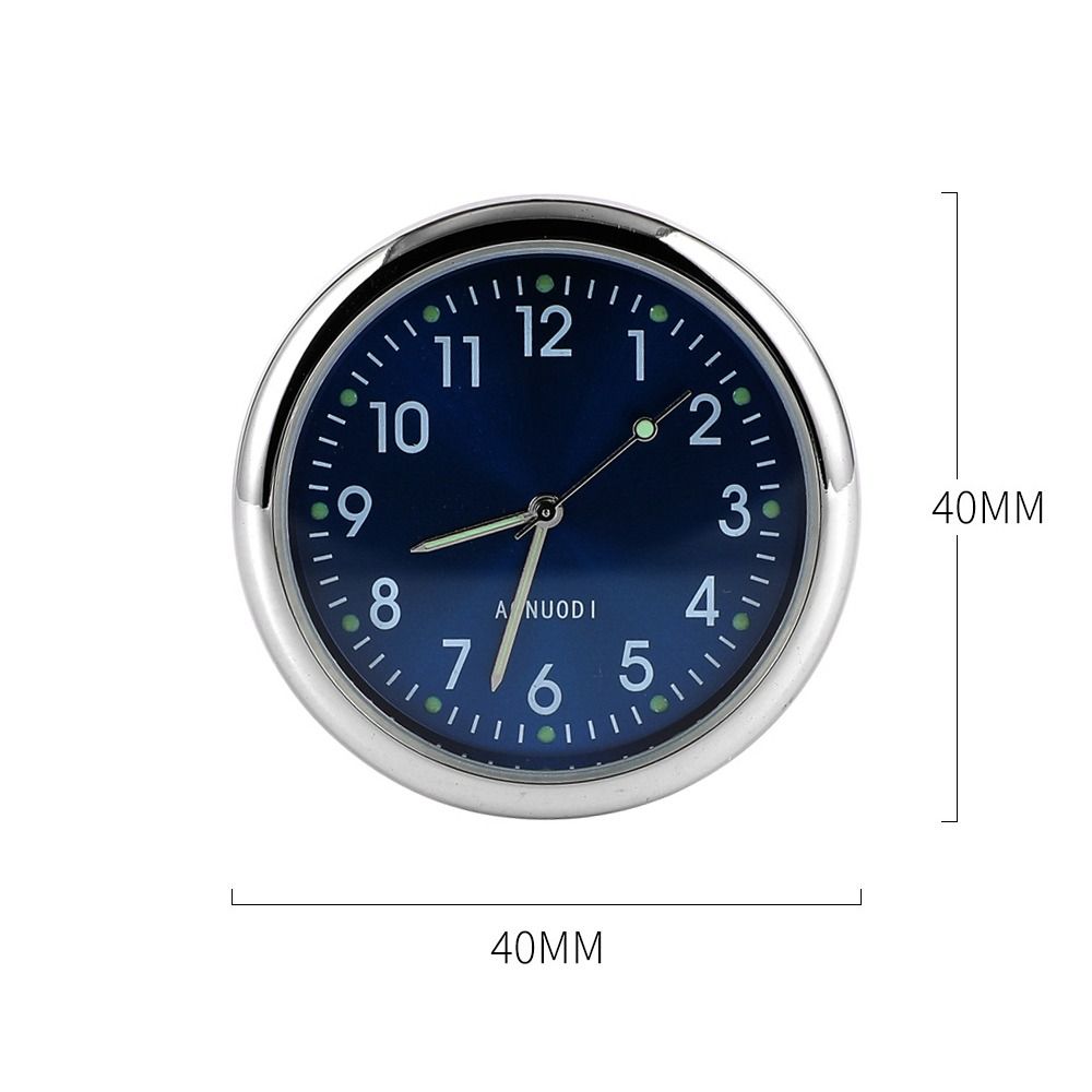 40Mm In-Car Mini Lichtgevende Auto Klok Auto Auto 'S Interne Stick-On Horloge Mechanica Quartz Klokken Auto Ornament Digitale Klok