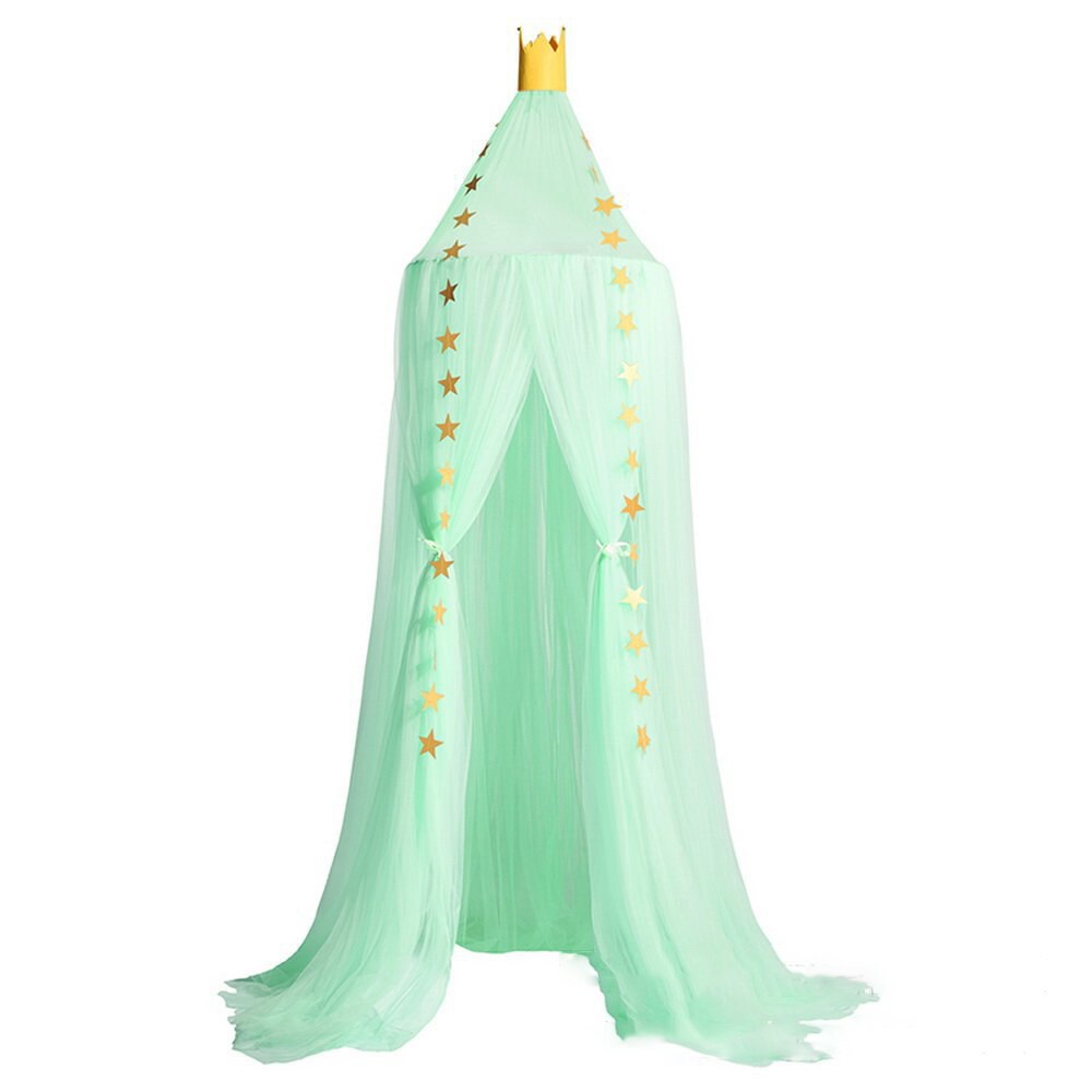 Dosel de corona para cama de bebé, cubierta de malla para decoración de dormitorio de bebé, chico: Verde