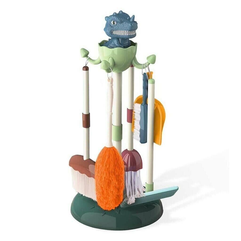 6 pièces/ensemble bébé enfants ménage jouets ensembles petit balai pelle à poussière outils de nettoyage semblant jouer activités nettoyage jouets