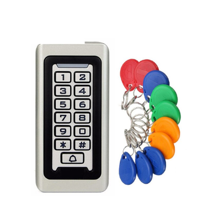 Standalone Access Controller with 10pcs EM keychains RFID Access Control Keypad digital panel Card Reader For Door Lock System