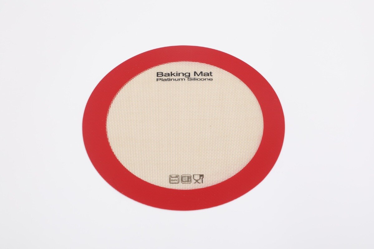 Large Silicone Kitchen Mat Thickening Kneading Silicone Non-stick Rolling Dough Pads Mat Cake Baking Pastry Tool Accessories: Round-23cm