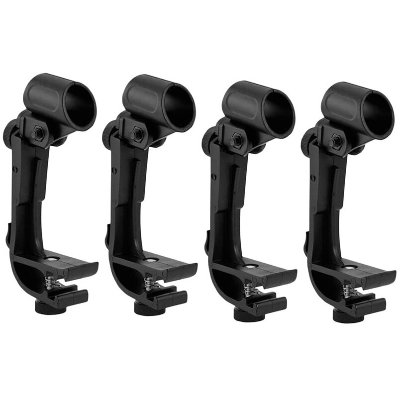 4 Pcs Microfoon Clip Drum Clip Schokbestendig Microfoon Clip Microfoon Stand Shockproof Muziekinstrument Accessoires: Default Title