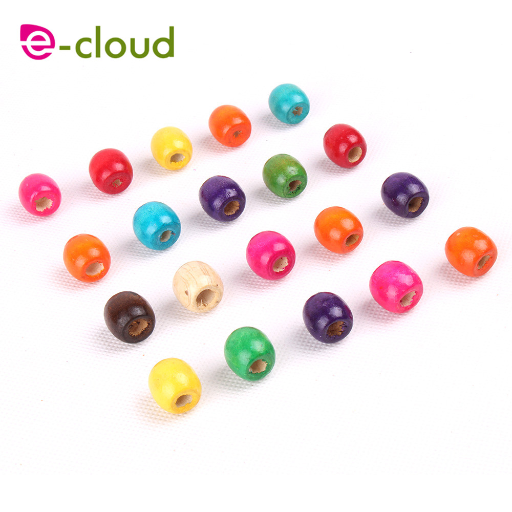 30 unids/bolsa multicolor redondo cabello de madera de cuentas temor Dreadlock cuentas para Jumbo trenza de cabello Dreadlock Accesorios