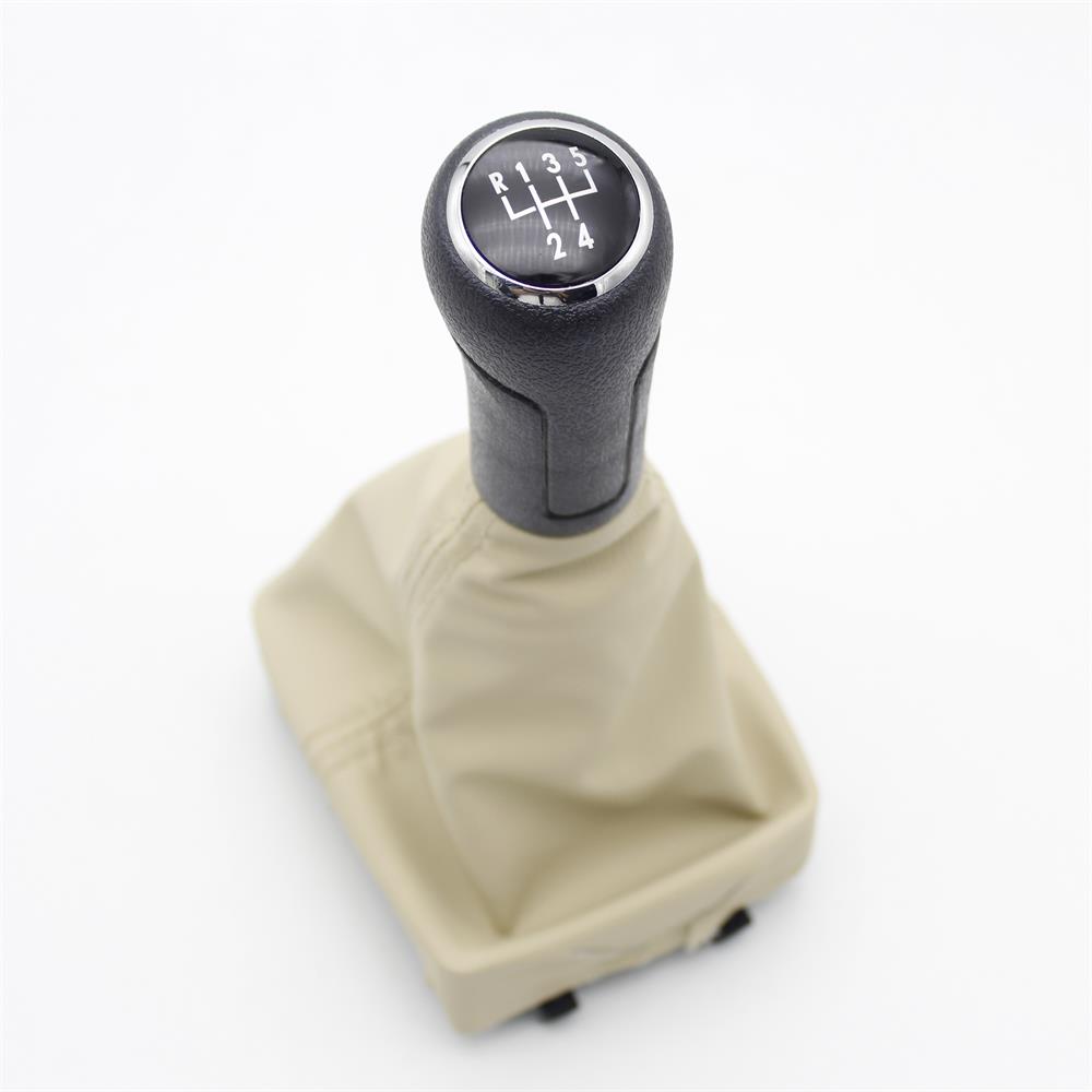 For VW Polo 9N 9N2 2002 2003 2004 2005 2006 2007 Polo Sedan 5 Speed Gear Shift Knob Gaitor Leather Boot: Red