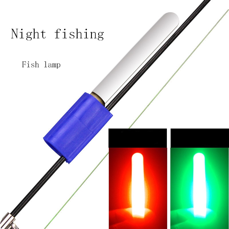 Lyspind vandtæt glødende led fiskestang nat elektronisk lampe tilbehør lysende aftagelig sea float holdbar sten