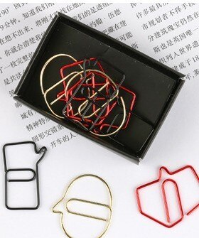 Mini pince en papier, forme de sirène, reliure en métal, avec pince à papier, étoile de mer, papeterie, Kawaii, pour Photos, billets et lettre, 9 pièces/boîte: 1