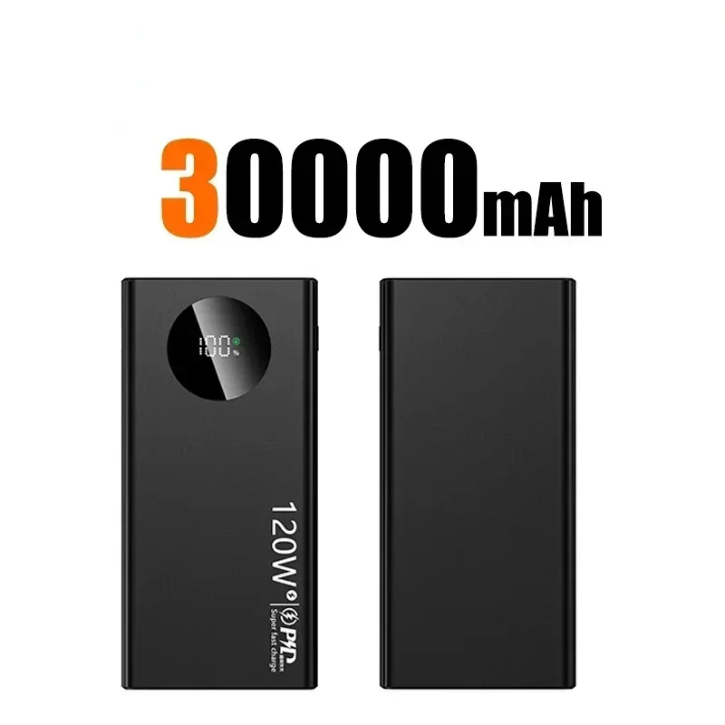 120W 50000mAh batterie externe haute capacité charge Super rapide Powerbank capacité Portable chargeur de batterie externe pour tous les téléphones: Argent