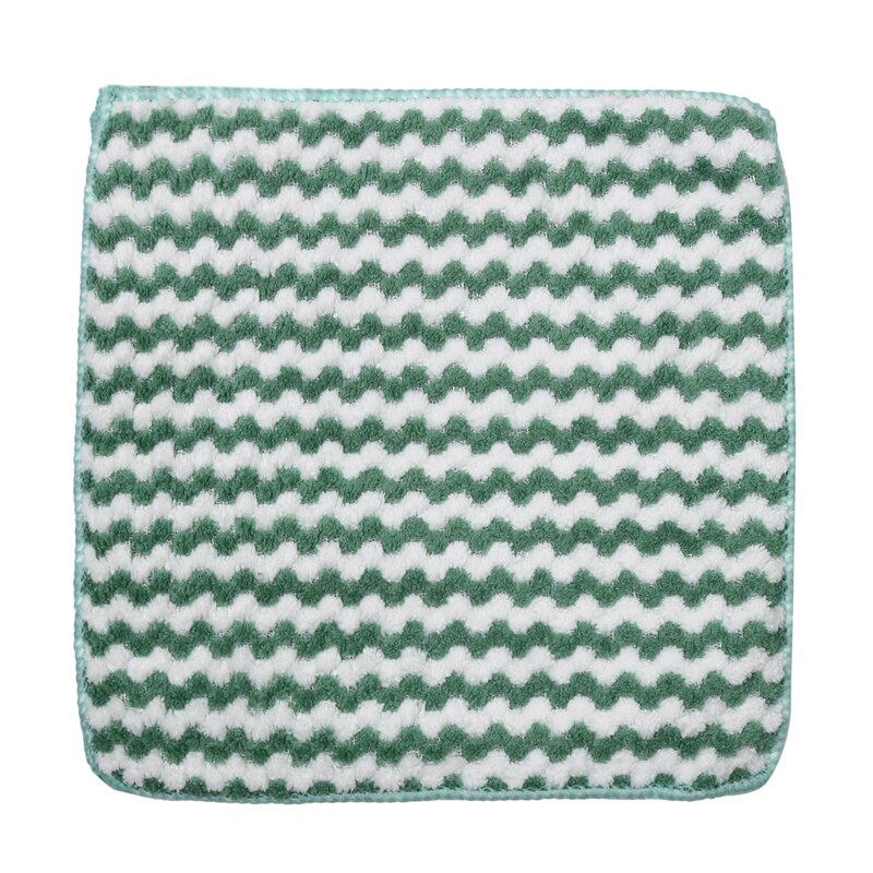 Lingettes de cuisine à fleurs rayées, 20 pièces, en microfibre plus épaisse, absorbantes, pour le nettoyage de la vaisselle