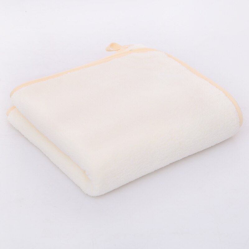 High-density Coral Velvet Towel Solid Color Soft Face Towel Thick Highly Absorbent Household Towel: White