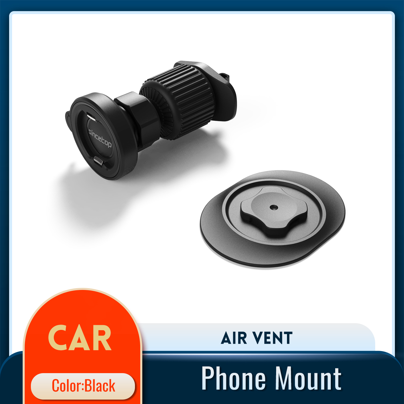 Car Vent Phone Mount with Lock Hook, Air Vent Car Phone Holder, One Hand Quick Mount & Release Cell Phone Holder Mount: Default Title