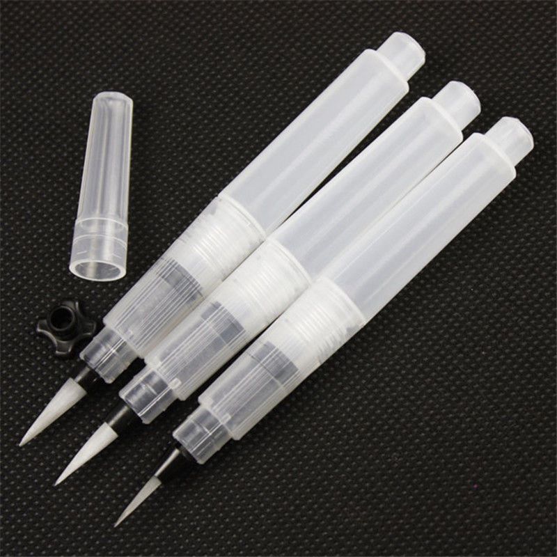Zachte Borstel Water Opslag Pen Verf Voor Aquarel Herbruikbare Beginners Kalligrafie S/M/L