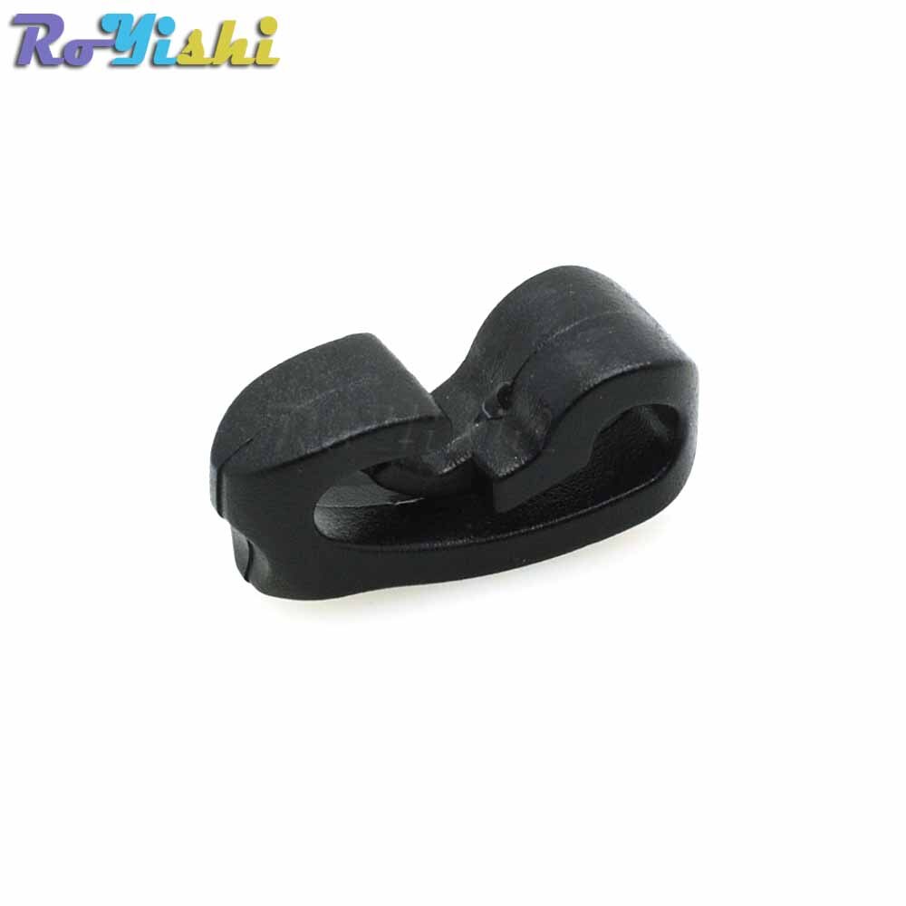 Crochet de corde en plastique, sangle extérieure, boucle de corde, noir
