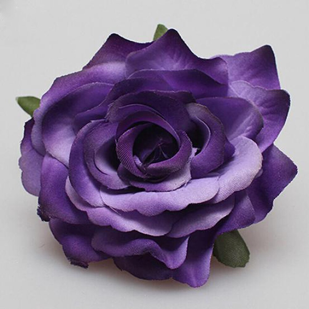 Horquilla de flores rosas para mujer, 1 piezas, broche, pinzas para el pelo de de Boda nupcial, accesorios para el cabello de flores artificiales: Morado