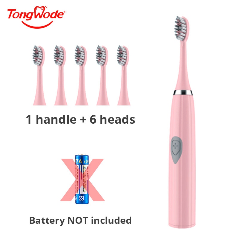 Tongwode Electric Toothbrush for Adults Soft Bristle Portable Battery Endurance IPX6 Waterproof Intelligent Effective Oral Care: Brown