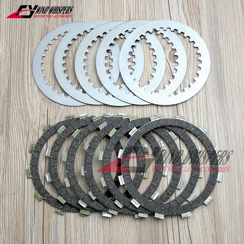 Motorfiets Kurk Wrijving Staal Koppeling Platen Discs Kurk Set Voor Yamaha XVS 400 Drag Star DS4 00-15 XVS 400C Classic 1998