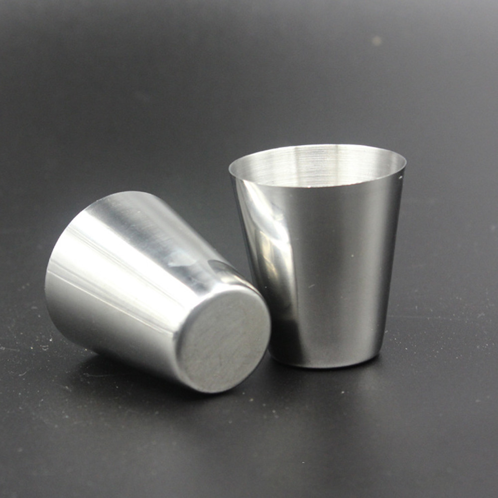 5 stk/sæt mini bærbar vin kop bar tilbehør glas rejse hjem barware rustfrit stål alkohol sølv flaske