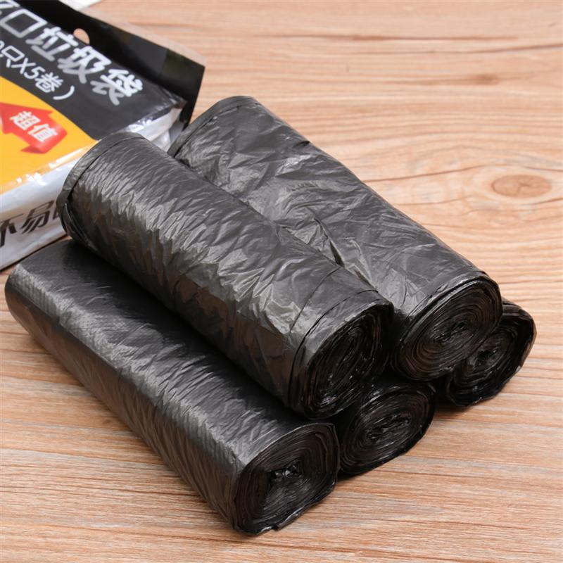 10 Rolls 200PCS Portable Garbage Bag Household Kitchen Tote Rubbish Bag Thickened Refuse Bag Storage Pouch for Home Use