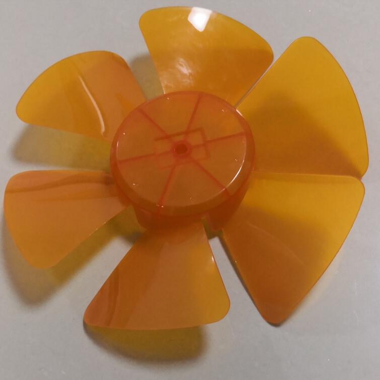 Aspa de ventilador de plástico de Color naranja para mesa de 10 pulgadas, piezas de ventilador de 8mm, agujero central de 23cm de diámetro
