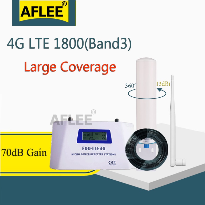 70dB Gain 4G Cellulaire Versterker 1800 Gsm Repeater 2G 4G Booster Fdd Lte Gsm 1800Hz Band3 4G Dcs Lte 1800 Mobiele Signaal Booster