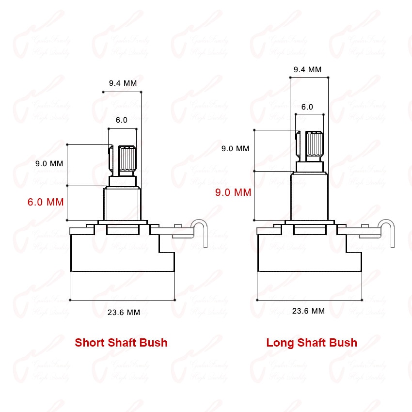 1 Piece Original Genuine 250K/500K CTS Potentiometer(POT) For Electric Guitar (Bass)