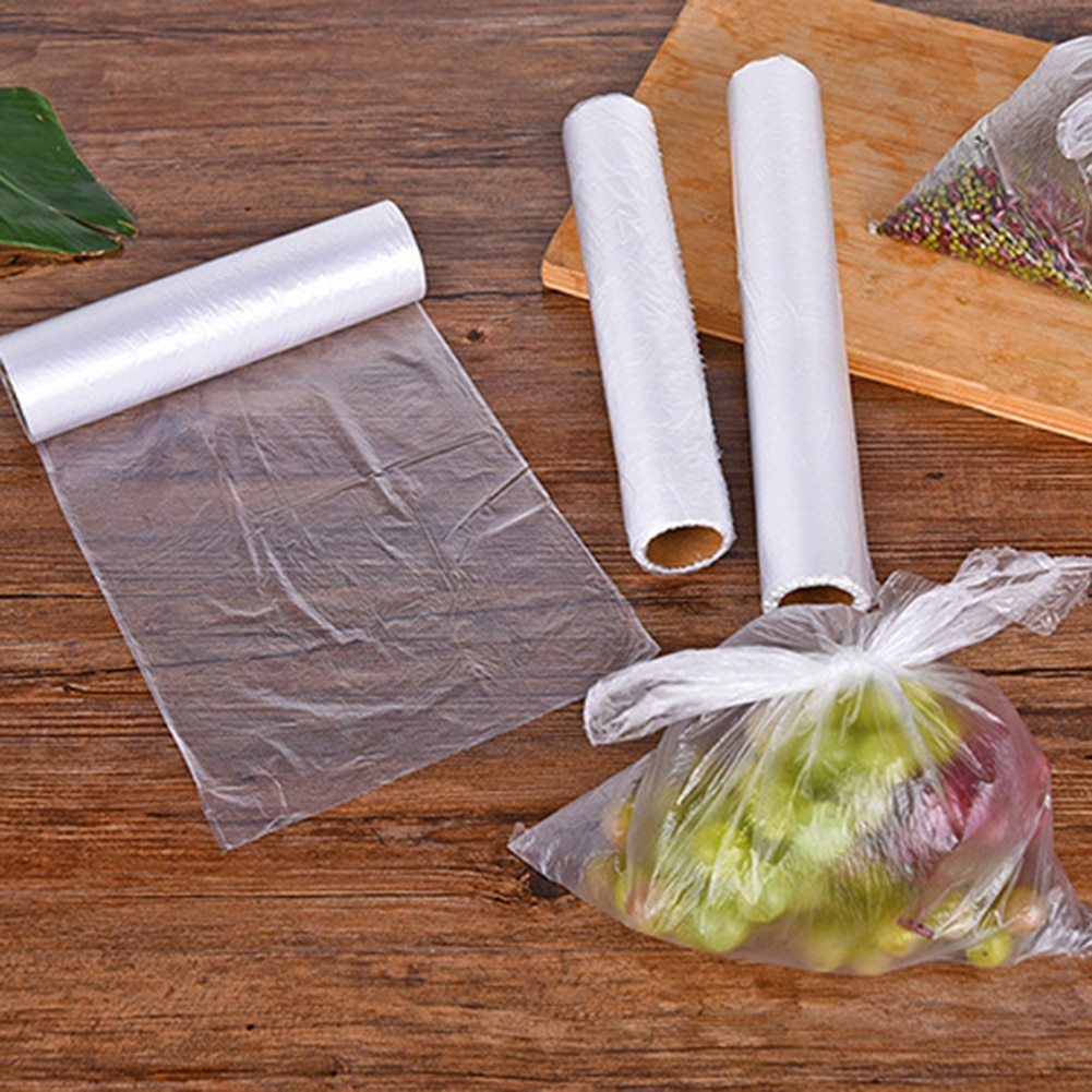 50/100 stk rulle engangs madopbevaringsgreb forseglingspose frisk plastpose gennemsigtig frysepose plastforsegler hjemmekøkken