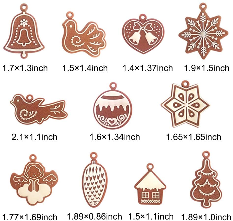Ginger bread Man Decorations Christmas Ornaments Deer Snowman Xmas Tree Pendant Charm Hanging Ornament Decorations