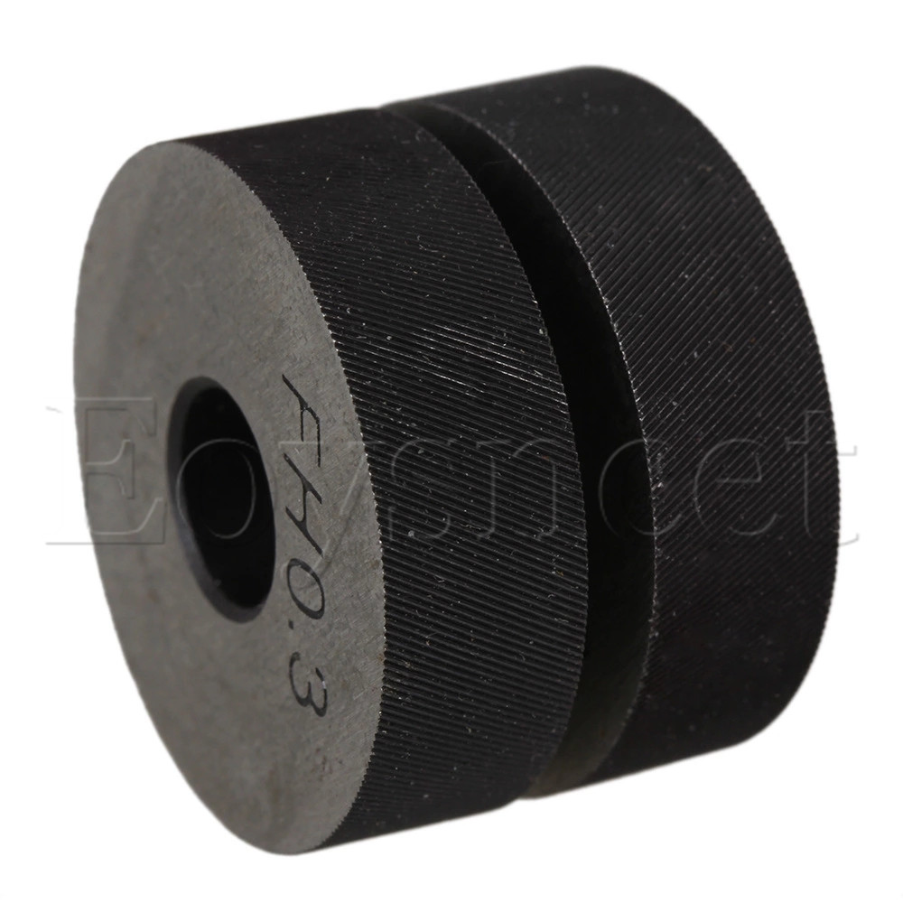 2 stk sølv antiskli 0.3mm pitch diagonal grov riflet hjul riflet rulle