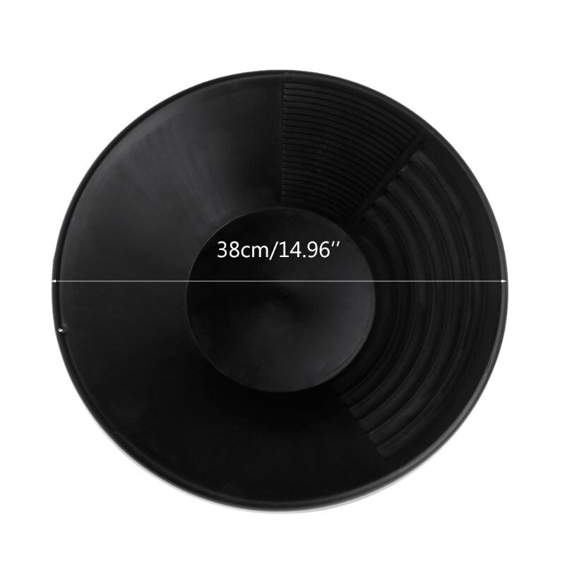 15" Metal Detector Gold Rush Prospecting Classifier Pan Mining Dredging Prospecting River Tool Wash Gold Panning Equipment: Black