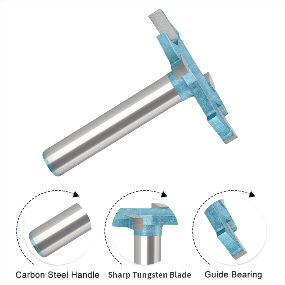 Broca enrutadora de vástago de 6mm y 6,35mm, fresa para brocas enrutadora de carburo de Metal y madera, herramientas de carpintería, cortador de 6mm de diámetro