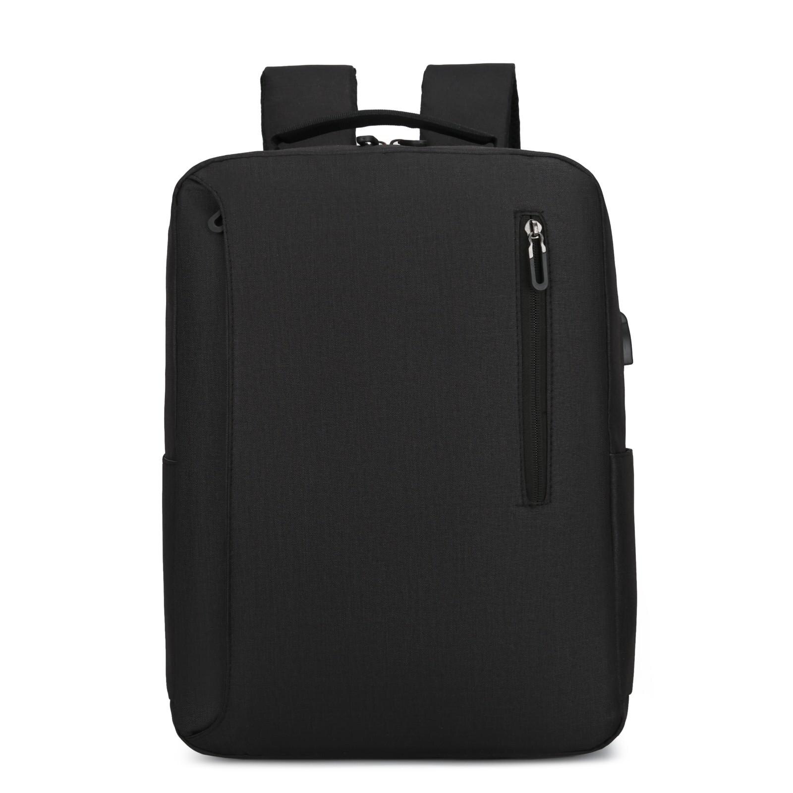 Male Backpack Nylon 15.6 Inch Laptop Men Backpack Usb Rucksack Male Anti Theft Bagpack School Bag Fo Teenager Boys: Black