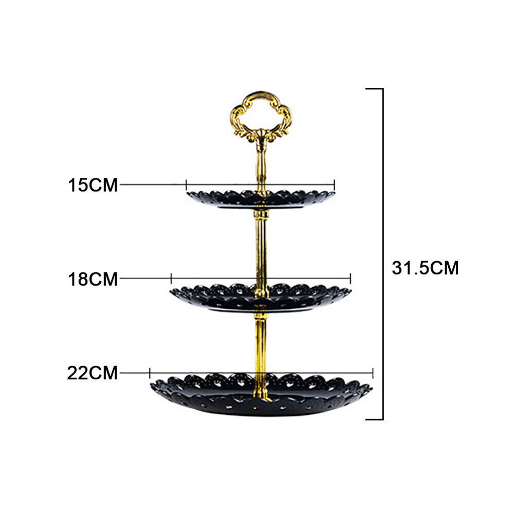 3-Tier Detachable Cake Stand European Style Dessert Cake Plate Stand Afternoon Tea Wedding Dessert Holder