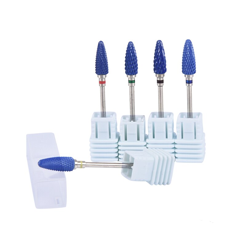 1pc keramische slijpkoppen voor het frezen van hardmetalen nagelboortjes, manicuremachines en freesjes voor acrylnagellak.