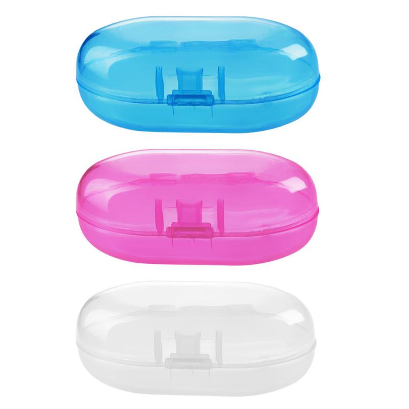 Portable Baby Finger Toothbrush Holder Storage Box Transparent Travel Child Finger Toothbrush Box Transparent Suit Baby 3 colors