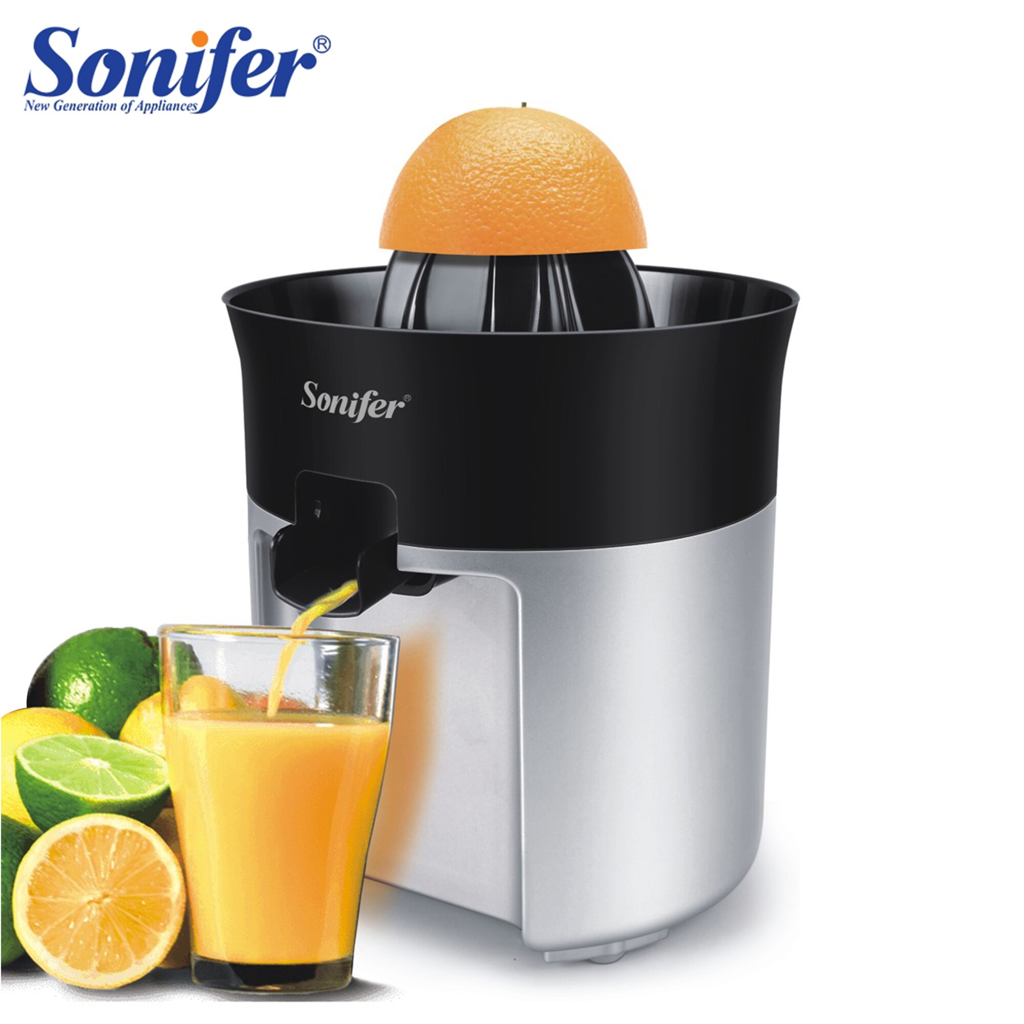 Fast Juicer Portable Electric Lemon Orange Fresh Juicer With Anti-drip Valve Fruit Squeezer Blender Household Mixer 220V Sonifer