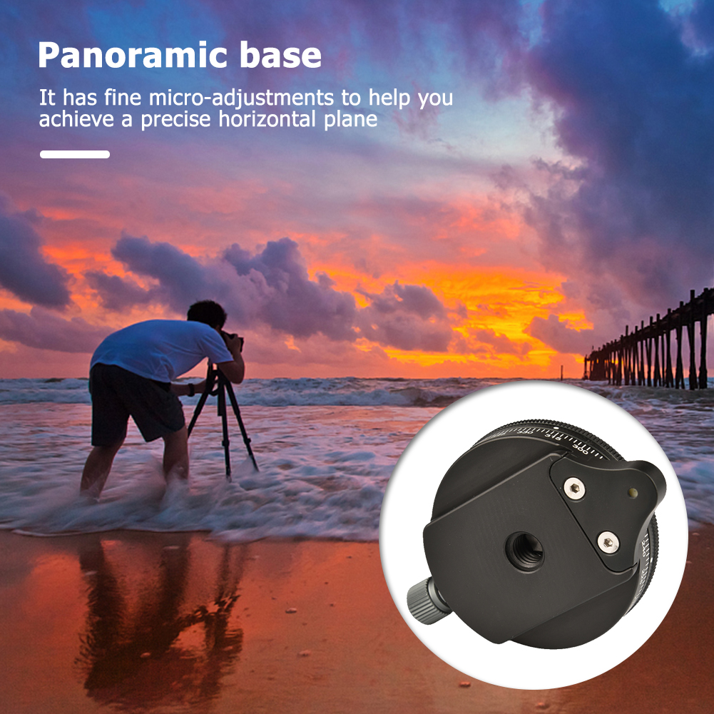 Rotating Ballhead Panoramic Tripod Head Camera Stabilizer Leveling Adapter Lp-60 Arca-Type Circular Translation Base Plate
