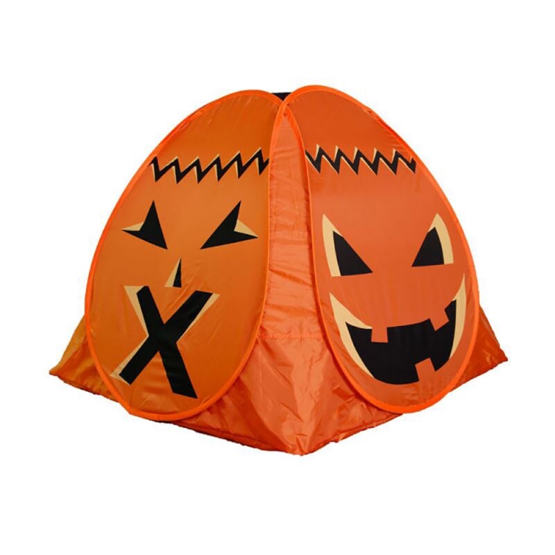 Tents Halloween Play Tent Kids Pumpkin Face Printed Folding Interactive Toy Indoor Outdoor Camping Fishing Accessories