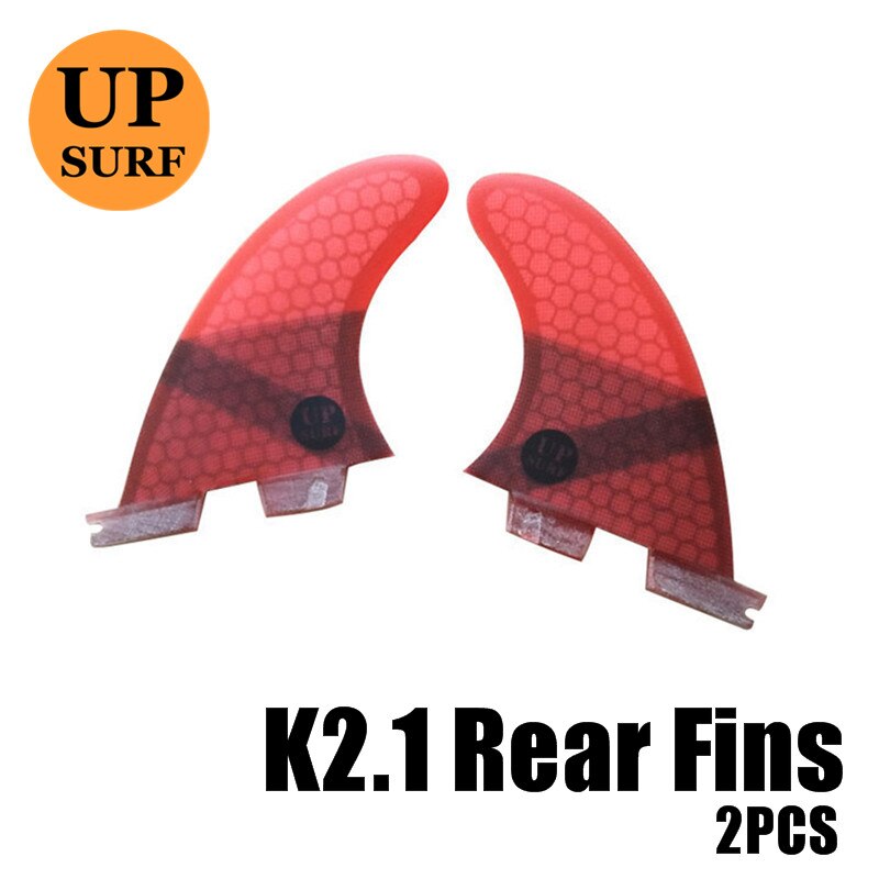 Surf FCS 2 K2.1 rear Fin yellow Fibreglass Quilhas fcs ii K2.1 rear Fins Surf Board Quilhas Fins FCSII Fins in Surfing: red