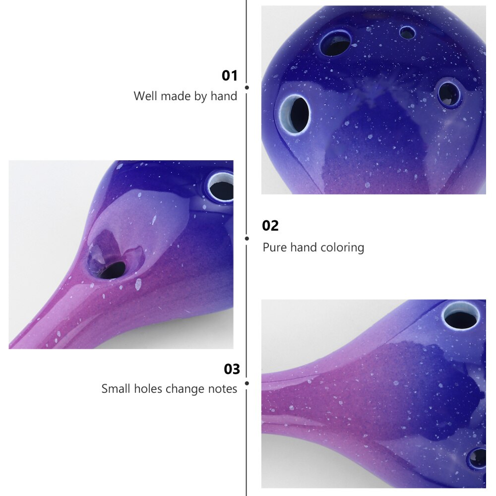 Flaschen-Ocarina - 6 Löcher - Anfänger Musikinstrument Keramik