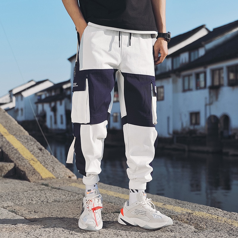 Heren cargo harembroek met meerdere zakken hiphop casual heren trainingsbroek joggingbroeken broeken harajuku hipster streetwear broeken